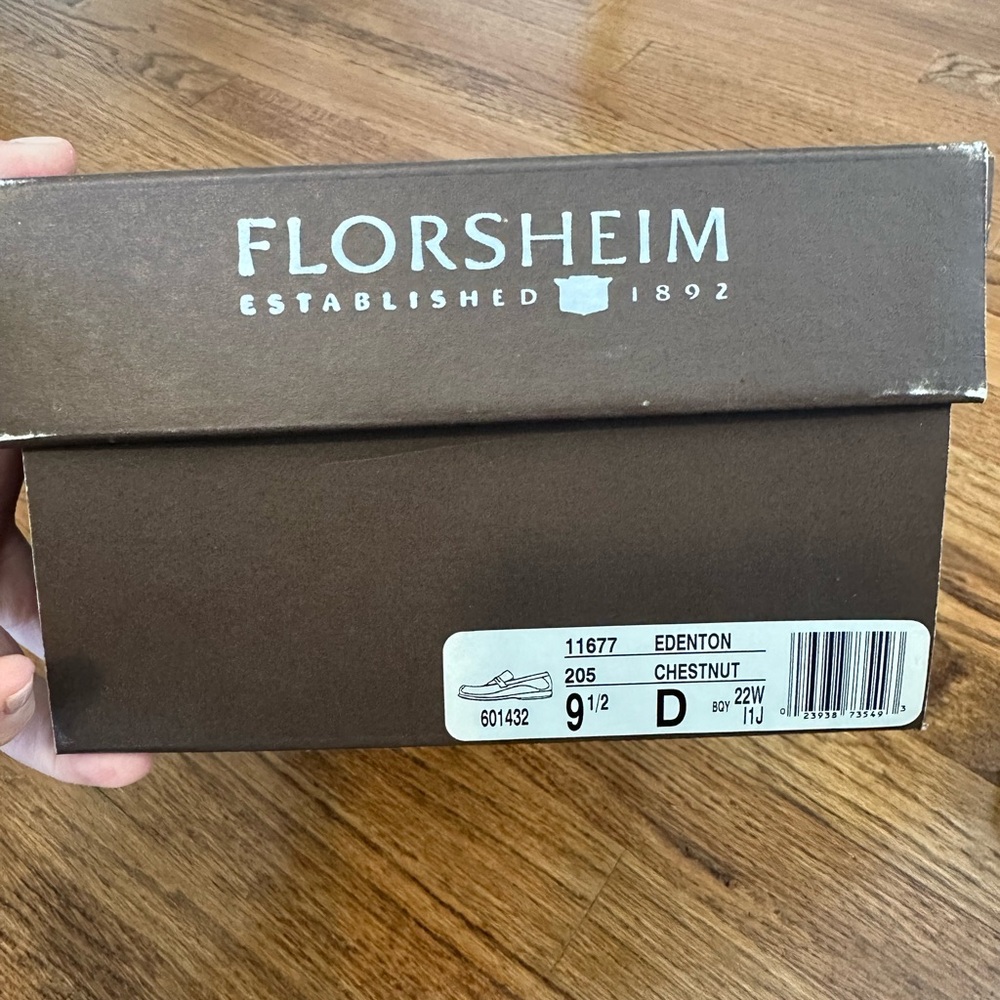 Florsheim Men’s Edenton Chestnut 9.5 Loafers - Picture 2 of 15